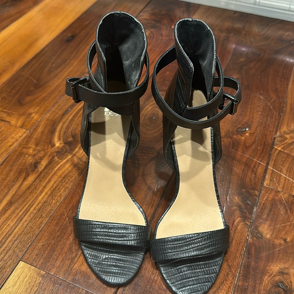 Joes Jeans black strappy heels